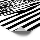 Fallende Wassertropfen in Ozean OP Art  Poster (Ecke)