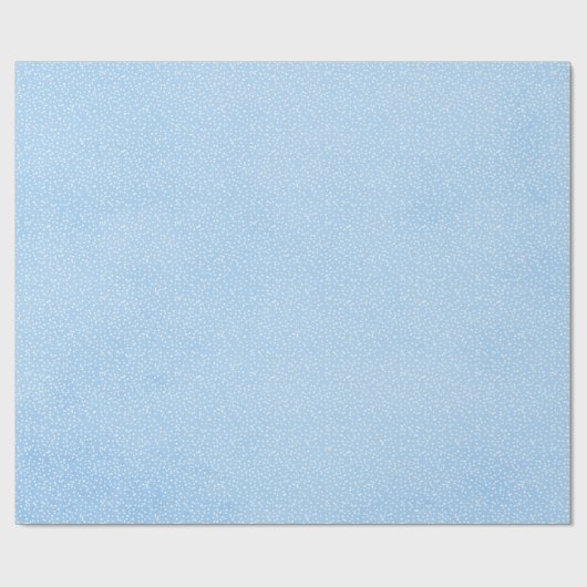 Fallende weiße Schneeflocken auf blauem Hintergrun Geschenkpapier (Flach)