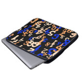 Fallende Zahlen abstrakter Hintergrund. Abstrakte Laptopschutzhülle (Vorne Knopf)