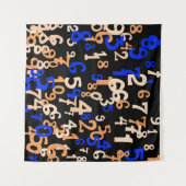 Fallende Zahlen abstrakter Hintergrund. Abstrakte Wandteppich (Vorderseite (Horizontal))