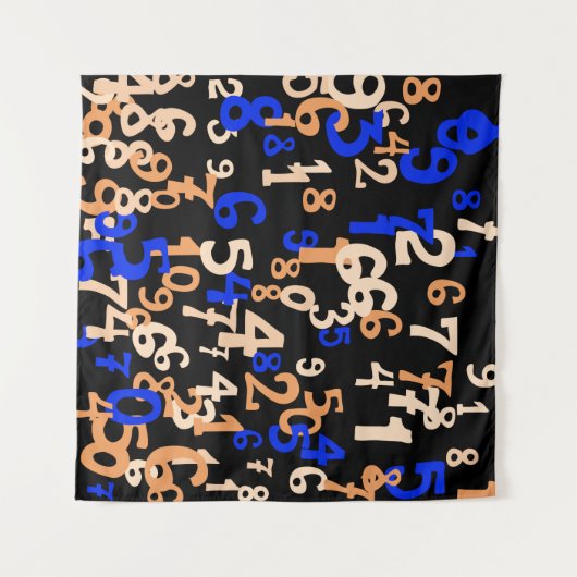 Fallende Zahlen abstrakter Hintergrund. Abstrakte Wandteppich (Vorderseite (Horizontal))