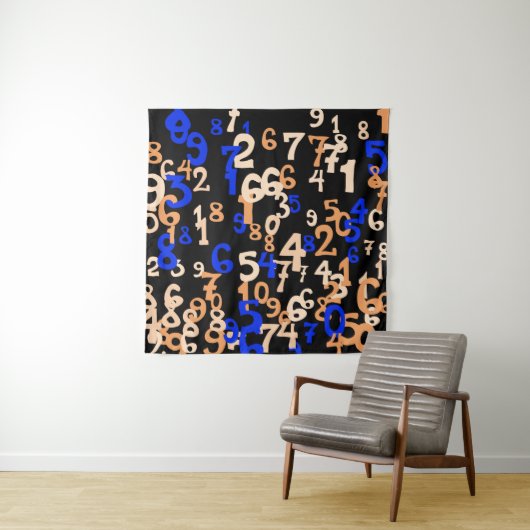 Fallende Zahlen abstrakter Hintergrund. Abstrakte Wandteppich (Beispiel)