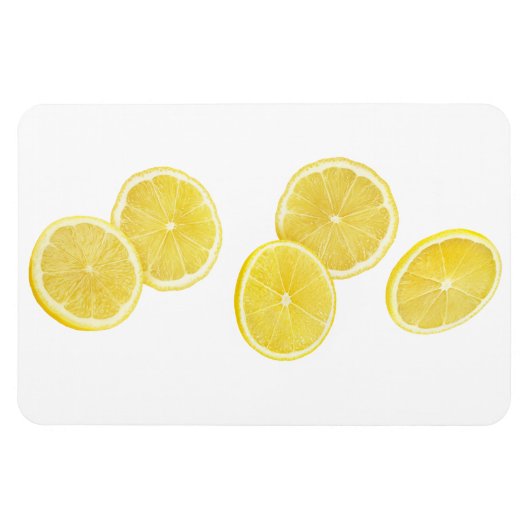 Fallende Zitronenstücke Magnet (Horizontal)