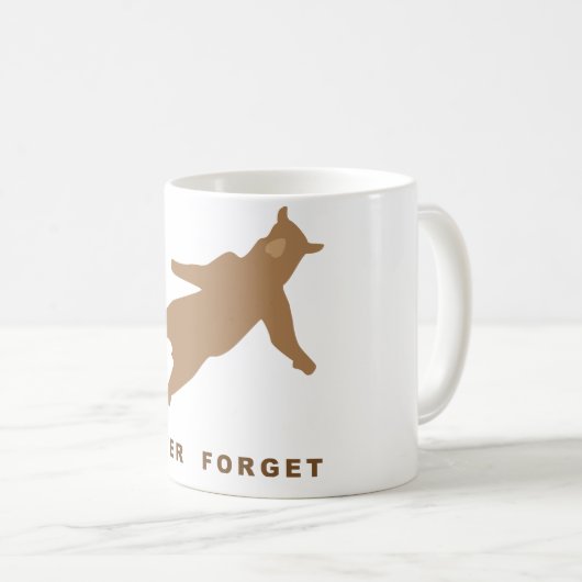 Fallender Bär Kaffeetasse (VorderseiteRechts)