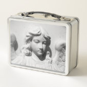 Fallender Engel in Trauer Metall Lunch Box (Rückseite)