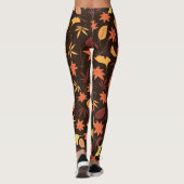 Fallender Herbst hinterlässt Leggings Muster (Rückseite)