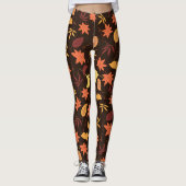 Fallender Herbst hinterlässt Leggings Muster (Vorderseite)