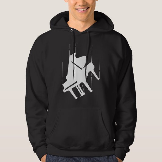 Fallender Piano Hoodie (Vorderseite)