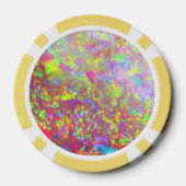 Fallender Regenbogen-Brasilianischer Opal Pokerchips (Rückseite)