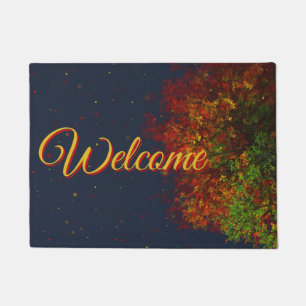 Fallender Regenbogen-Doormat Fußmatte