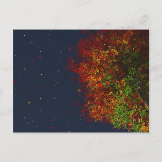 Fallender Regenbogen Postkarte (Vorderseite)