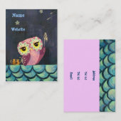 Fallender Stern des Eulen-Kunst-Fang-A Visitenkarte (Vorne/Hinten)