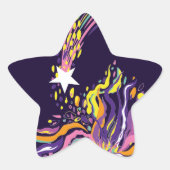 Fallender Stern. Stern-Aufkleber (Vorderseite)