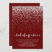 Fallender weißer Schnee | Einladung zur Roten Feie (Vorne/Hinten)