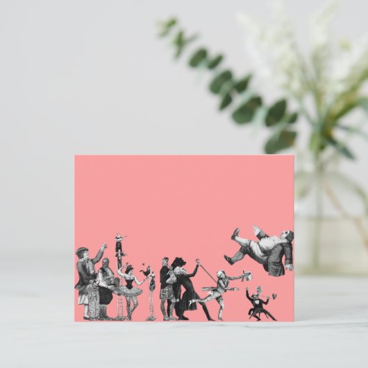 Fallender Zirkus Postkarte (Stehend Vorderseite)