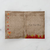 fallendes Ahorn Blätter Hochzeit Danke Karte (Innenseite)