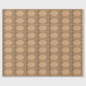 Fallendes altes Sepia-Knüpfarbeit-Papier Geschenkpapier (Flach)