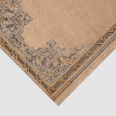 Fallendes altes Sepia-Knüpfarbeit-Papier Seidenpapier (Ausschnitt)