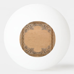 Fallendes altes Sepia-Knüpfarbeit-Papier Tischtennisball