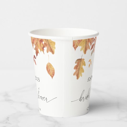 Fallendes Blätter Brautparty Pappbecher (Rechts)