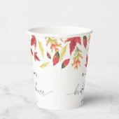 Fallendes Blätter Brautparty Pappbecher (Rechts)