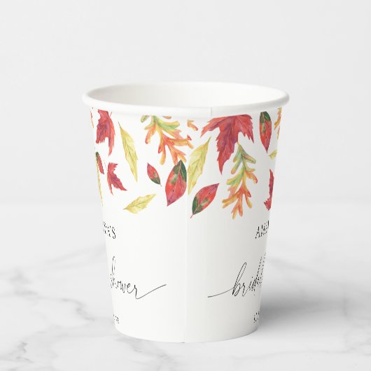 Fallendes Blätter Brautparty Pappbecher (Rechts)