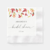 Fallendes Blätter Brautparty Serviette (Vorderseite)