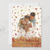 FALLENDES BLÄTTER FOTO FEIERTAGSKARTE (Vorderseite)