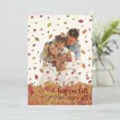 FALLENDES BLÄTTER FOTO FEIERTAGSKARTE (Stehend Vorderseite)