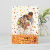 FALLENDES BLÄTTER FOTO FEIERTAGSKARTE (Stehend Vorderseite)