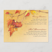 Fallendes Blätter - Herbst-Fall, der Hotel-Info Begleitkarte (Vorderseite)