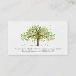 Fallendes Blätter in der Wind-Geschäfts-Karte Visitenkarte