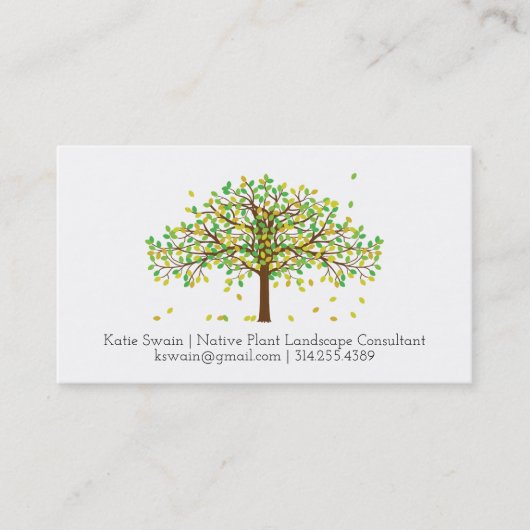 Fallendes Blätter in der Wind-Geschäfts-Karte Visitenkarte (Vorderseite)