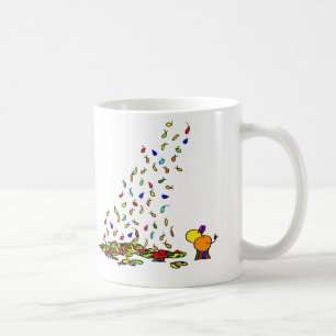 fallendes Blätter Kaffeetasse