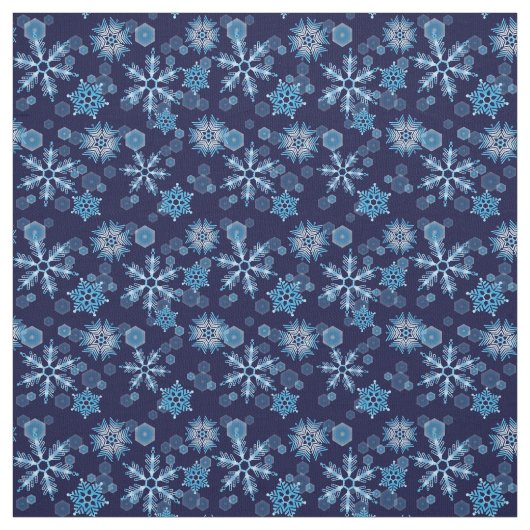 Fallendes blaues Schneeflocken-Muster Stoff (Muster)