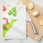 Fallendes frisches Gemüse Küchentuch (Viertel Falte)