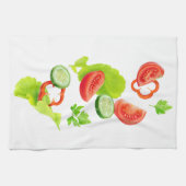 Fallendes frisches Gemüse Küchentuch (Horizontal)