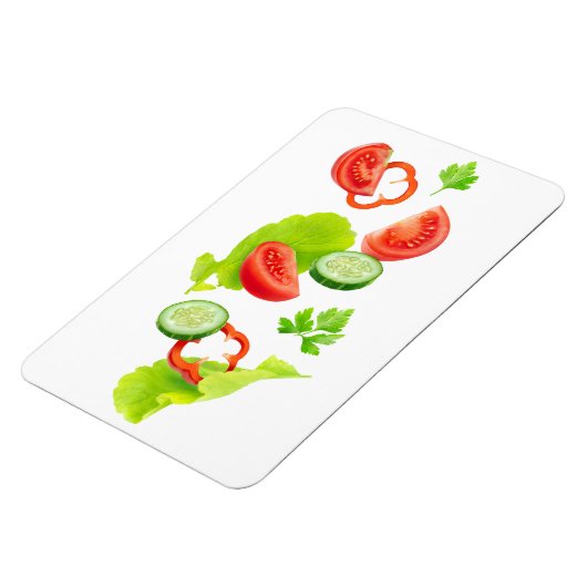 Fallendes frisches Gemüse Magnet (Linke Seite)