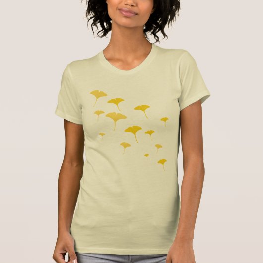 Fallendes Ginkgo-Blätter T-Shirt (Vorderseite)