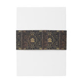 Fallendes Leder und Gold Einladungsbanderole (Rückseitenbeispiel)