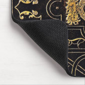 Fallendes Leder und Gold Mousepad (Ecke)