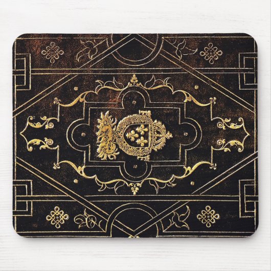 Fallendes Leder und Gold Mousepad (Vorne)