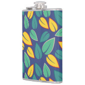 Fallendes Muster für grüne und gelbe Blätter Flachmann (Links)