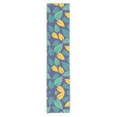 Fallendes Muster für grüne und gelbe Blätter Kurzer Tischläufer (Vorderseite)