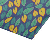 Fallendes Muster für grüne und gelbe Blätter Schneidebrett (Ecke)