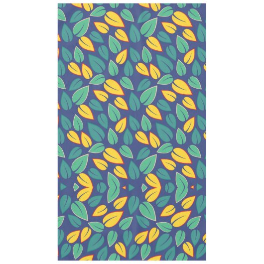 Fallendes Muster für grüne und gelbe Blätter Tischdecke (Vorderseite)