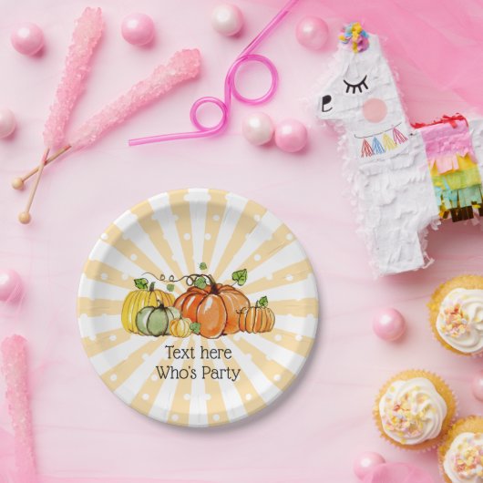 fallendes Party, Kürbis, Herbst, Fall Papierplatte Pappteller (Party)
