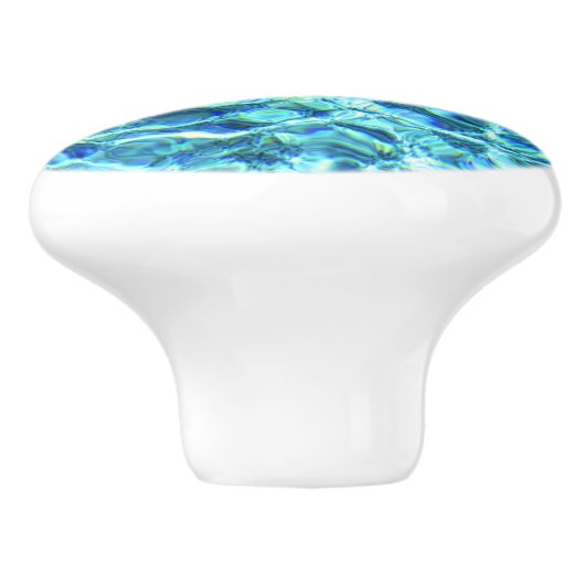 Fallendes schimmerndes Wasser Keramikknauf (Seitenansicht)