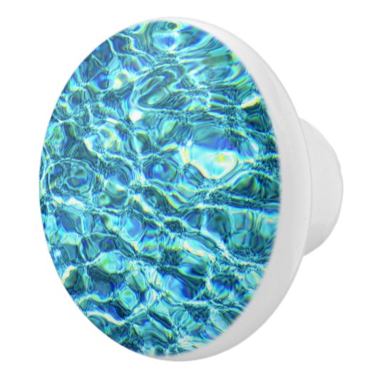 Fallendes schimmerndes Wasser Keramikknauf (Rechts)