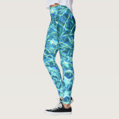 Fallendes schimmerndes Wasser Leggings (Links)